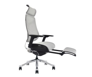 Gbe Mesh Ergonomic Office Alaga Pẹlu Footrest Grey