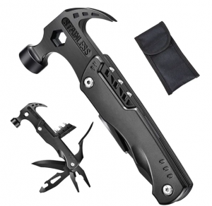 Малък, удобен и практичен инструмент за ежедневна поддръжка за домашно къмпинг оборудване на открито мултифункционален нож, клещи и чук HW41