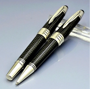 Black Carbon Fiber Ball pen Ballpoint pen Fountain pen Writing Office Supplies