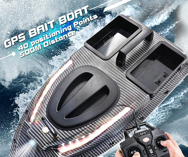 ភ្លើង 40 ពិន្ទុ RC Fishing Bait Ship Light Light Night Light 500M Distance Auto Return Remote Control GPS ទូក Boat