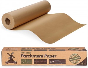 Unbleached Parchment Paper for Baking, 15 in x 200 ft, 250 Sq.Ft, Baking Paper, Non-Stick Parchment Paper Roll for Baking, Cooking, Grilling, Air Fryer and Steaming