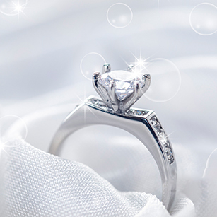 Engagement gift set zircon ring