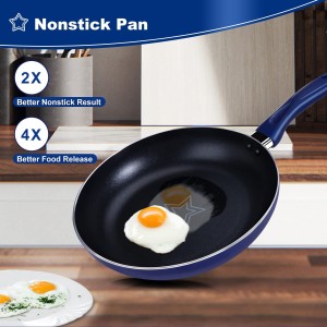 ZNM Nonstick Frying Pan / Fry Pan / Skillet Set – 7.9′’ and 10.2’’, Aluminum Cookware set with Grip Handle & Dishwasher Safe, Oven Safe, PFAS-Free, Screwdriver