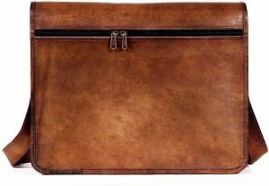 DEENIT'S Brown Full Grain Genuine Leather Messenger Bag para sa Laptop Handmade Briefcase Satchel Mens vintage Crossbody Bag (12x16x5 Inches)