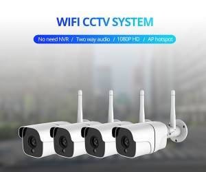 Stock Black Oem Ip Tracking და სიგნალიზაცია 720p 3mp Wifi კამერა H265-ით