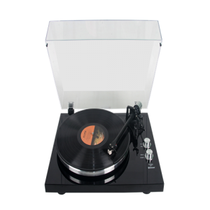 HD3120 Wood oil spray surface There is a dust transparent cover, Belt drive mobile vinyl player
