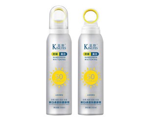 Private Label Botol Gun Mineral Multidurectional Face Mist Aprobado por China SPF 50 PA Blanqueador Spray protector solar