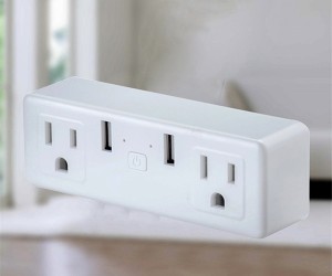 D1 Smart Plug Dobles Enchufes 2*USB 10A Smart Home Control Remoto con función de temporizador, 1 paquete