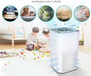 EPA CE FCC ISO Approve Ozon Air Purifier Air Cleaner Pikeun Imah