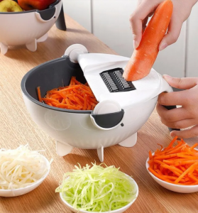 Hachoir à légumes manuel multifonctionnel, trancheur de fruits ronds pour ail, chou, carotte, robot culinaire de cuisine