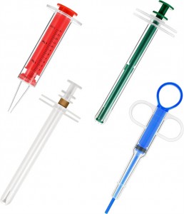 4 Pieces Cat Pill Shooter Dog Pill Gun Pill Dispenser Pet Medicine Syringe Puppy Tablet Feeder for Small Animals (Blue, Green and red, White)