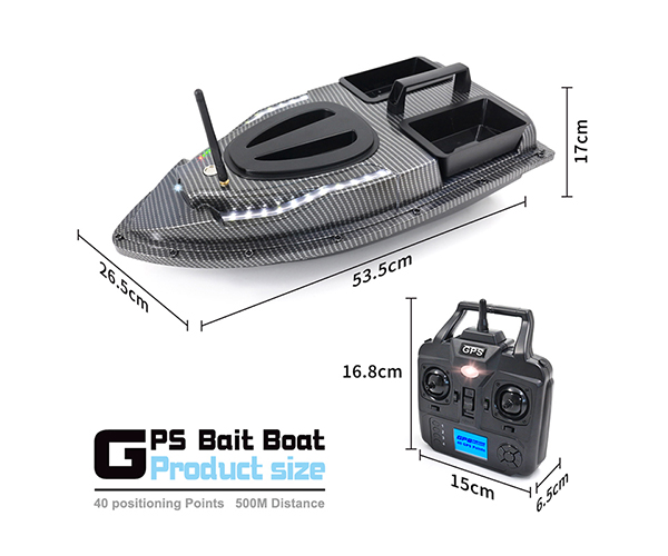 ភ្លើង 40 ពិន្ទុ RC Fishing Bait Ship Light Light Night Light 500M Distance Auto Return Remote Control GPS ទូក Boat